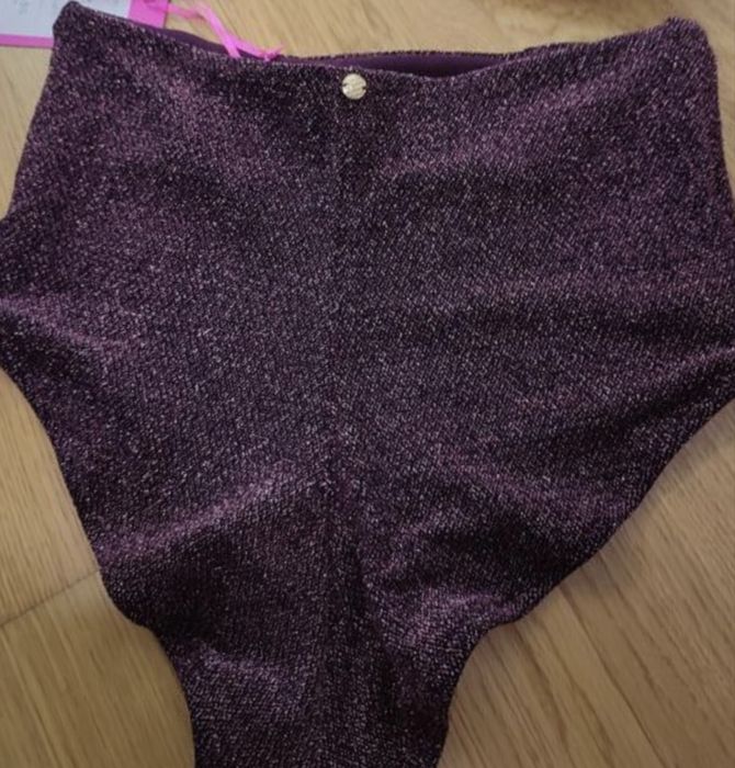 Купальник, люрекс, розмір С,колір бордо