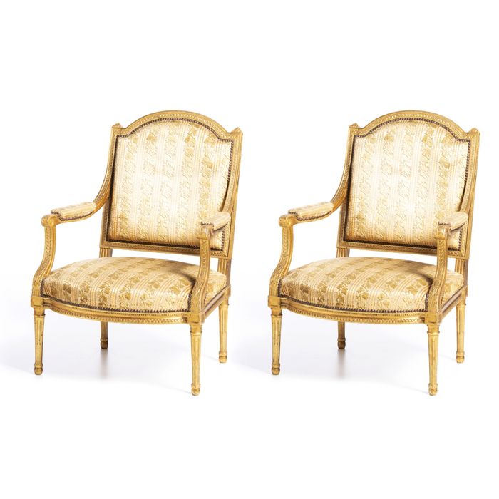 Par de fauteuils estilo Luís XVI - Século XIX