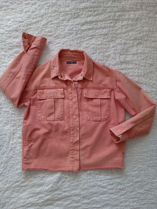 Kurtka dżinsowa oversize damska S/36 bawełna 100%