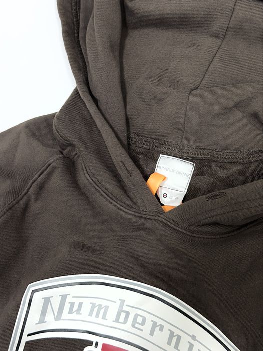 NUMBER NINE HOODIE худі number nine black brown кофта archive erd L