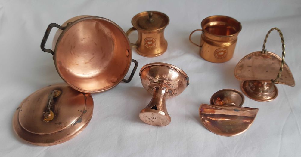 Conjunto de 6 Miniaturas em Cobre