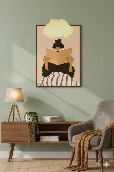 Quadro com luz peça única