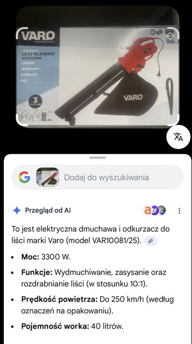 Dmuchawa / Odkurzacz