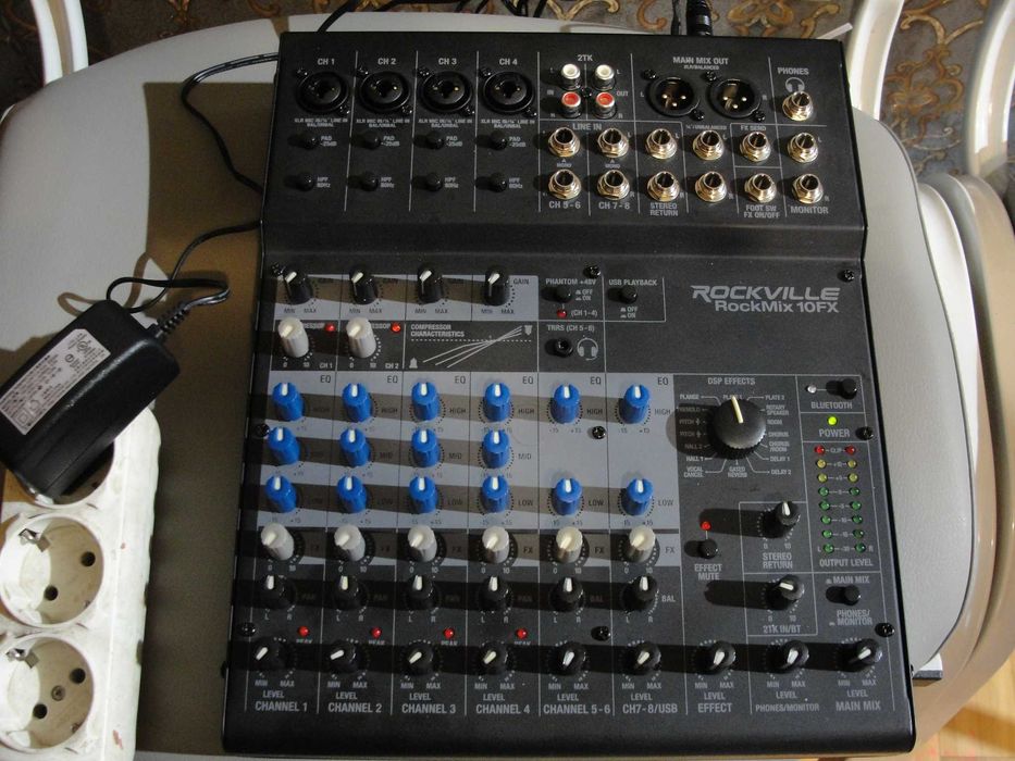 Мікшерський пульт Rocksville 10, блютуз, USB