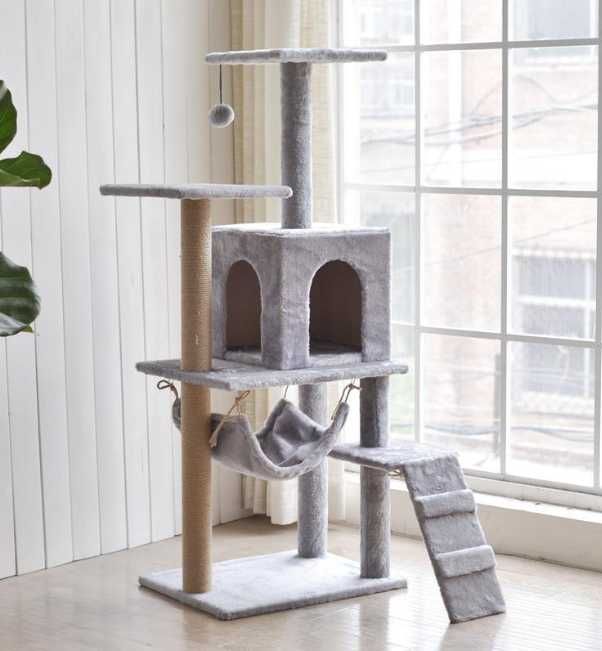 Drapak dla kota XXL wieża domek hamak legowisko zabawka NOWY stabilny