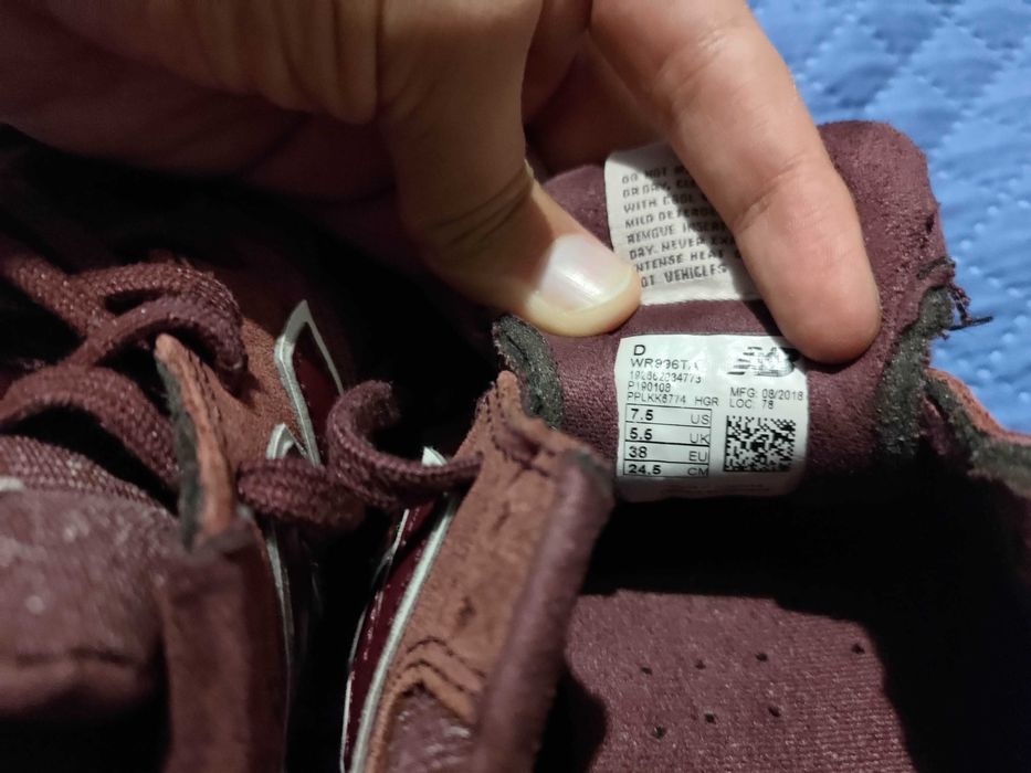 New Balance 996 - Ténis/Sapatilhas Cor-de-Vinho/Bordeaux - Tamanho: 38