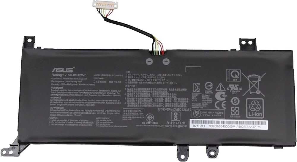 Акумулятор Asus С21N1818 B21N1818 VivoBook A515EP A515JA F515EA F515J X515D X412FJ X412FL R424D F412 A412M509DA M712DA X509UA X409FA F712FA Оригінал