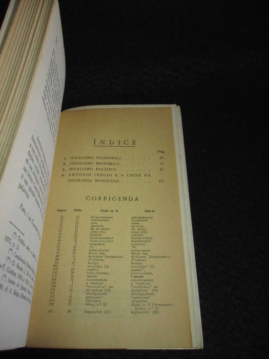 Livro António Sérgio O Idealismo Crítico A Crise da Ideologia Burguesa