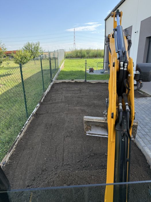 Usługi minikoparką, minikoparka, transport ziemi, wykopy