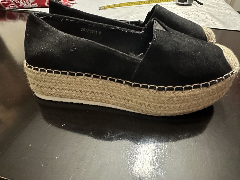 Espadryle buty czarne damskie rozmiar 39