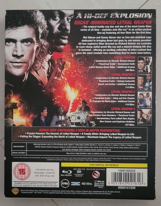 Bluray Coletânea Arma Mortifera