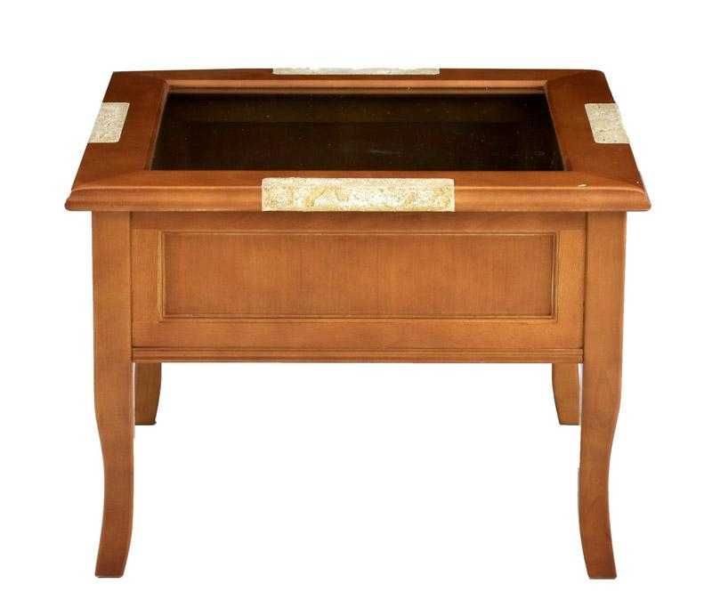 Mesa de centro madeira e pedra