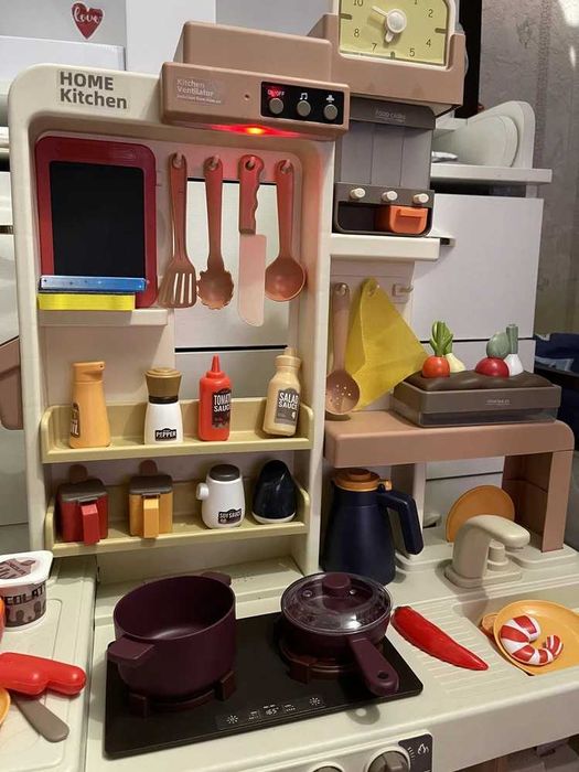 ℹ️Кухня для дівчинки хлопчика 93см звук готування світло вода витяжка