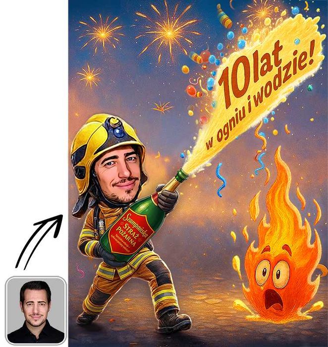 Karykatura w ramce lub plik - szybko