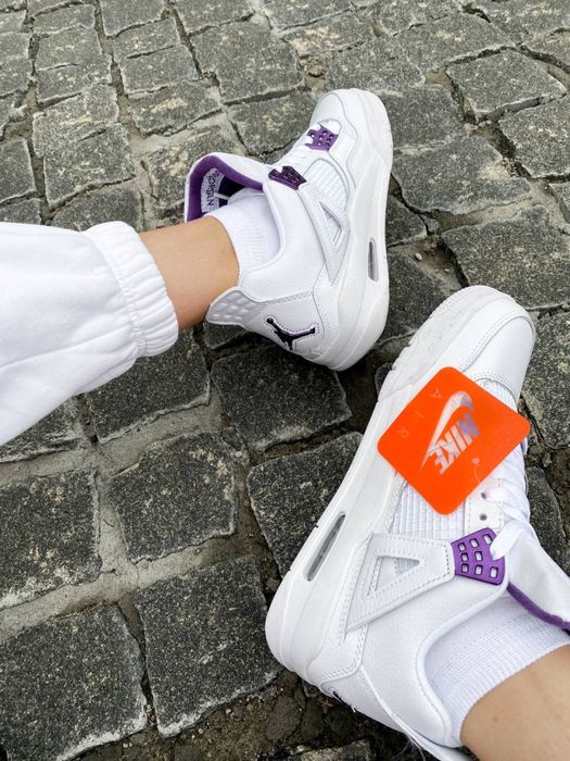 Sneakersy buty Nike Air Jordan 4 purple metal