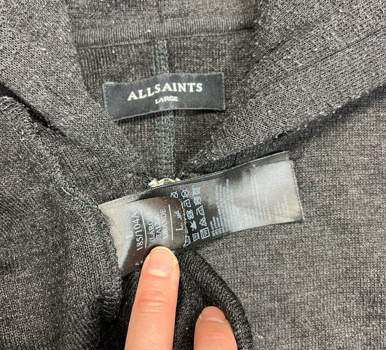 Hoodie Bluza Allsaints Zipped Logo