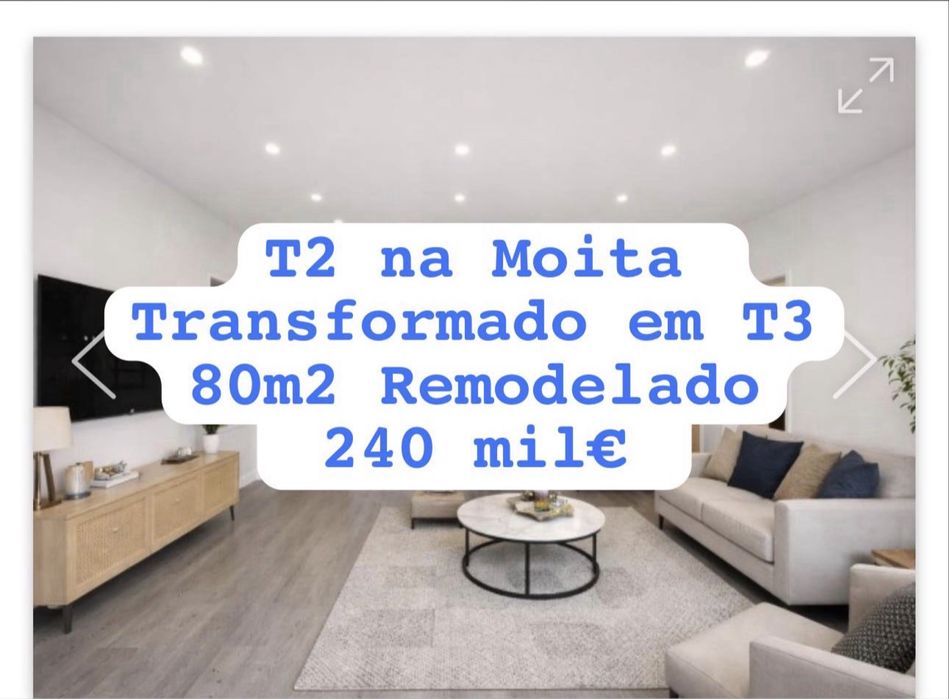 Andar T2 Alhos Vedros na Moita com logradouro remodelado