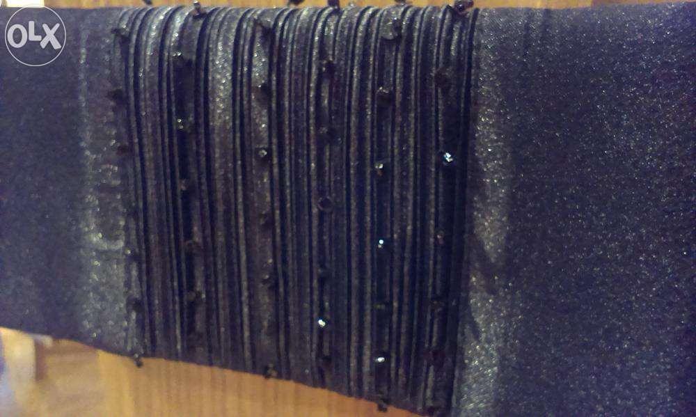 Torebka, kopertówka, czarna z cekinami