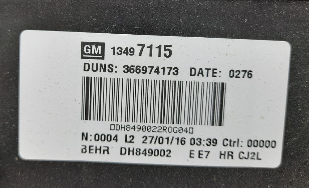 Chauffage / sofagem completa OPEL Zafira Tourer (P12)