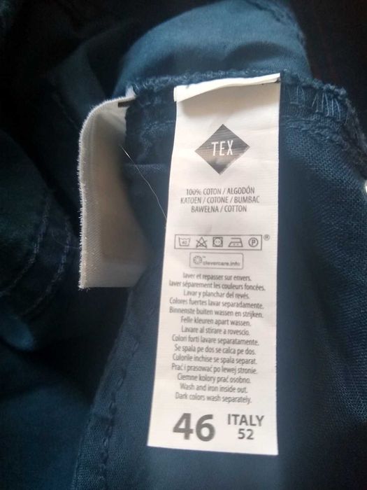 Granatowe spodnie męskie, TEX, rozmiar 46