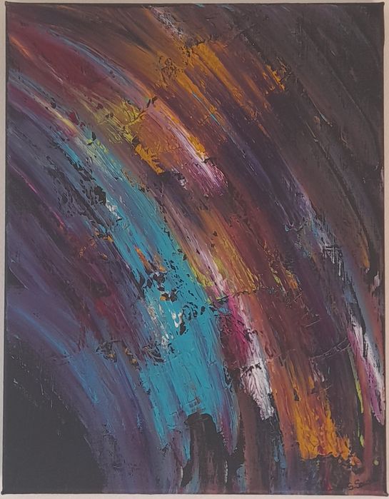 Quadro Tela com tinta acrílica 27x35cm