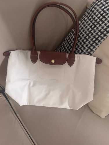 Longchamp Le Pliage – Duża, Wysokiej Jakości Torebka Biała