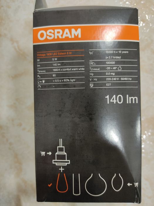 Lâmpada Led OSRAM Vintage 1906