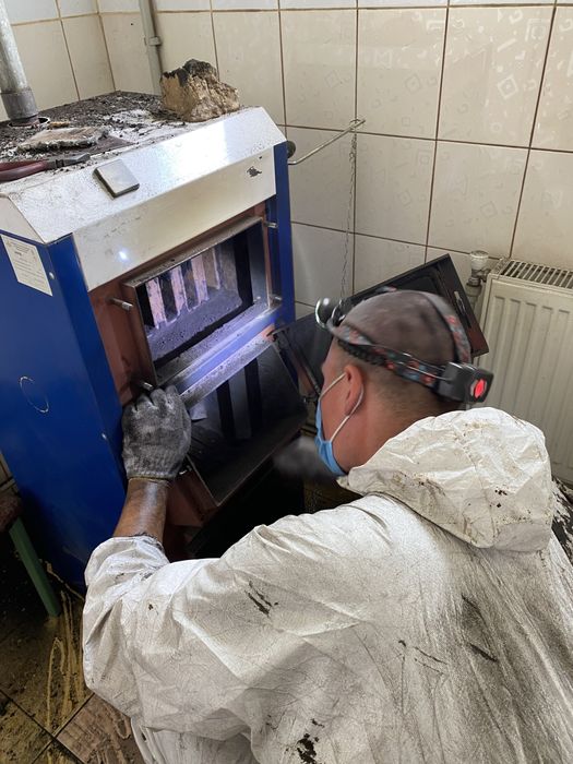 Чистка дымоходов, печей, каминов, котлов