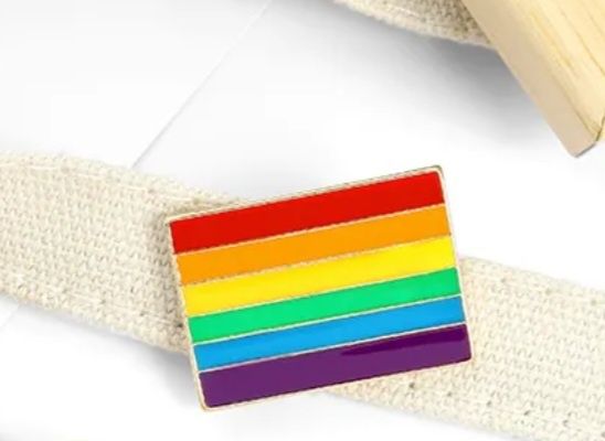 Broszka/szpilka emaliowana/pin tęcza