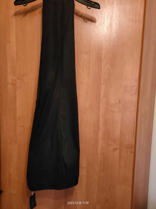 Eleganckie Spodnie Damskie_Czerń_Garnitururowe/ Kant_M/ L