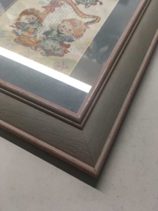 Moldura com Tons de Rosa e Azul