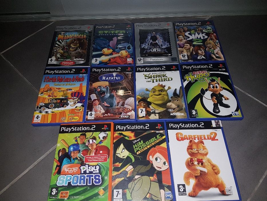 Vendo PlayStation 2 + 11 jogos + webcam toy