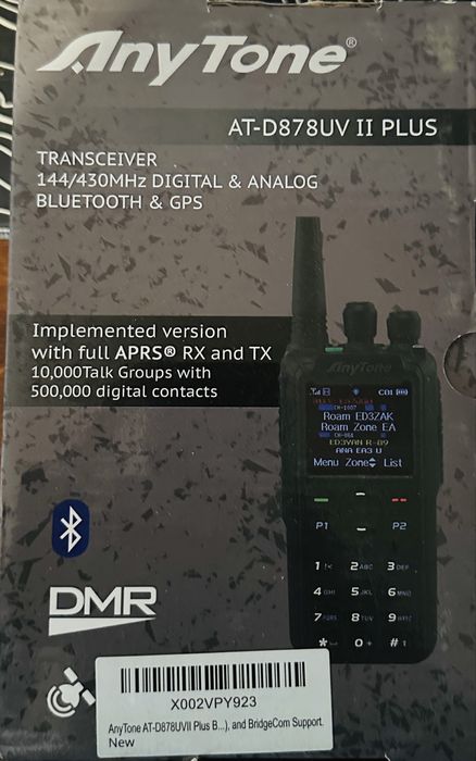Радіостанція нова Anytone AT-D878UV II Plus в повній комплектація
