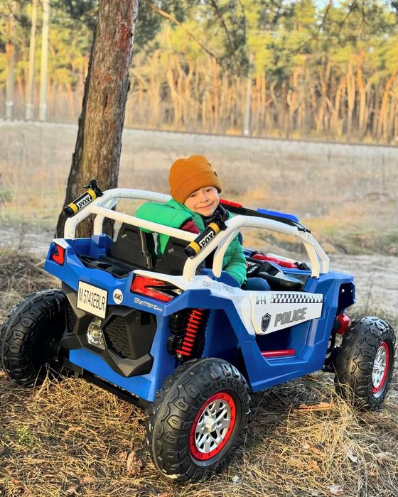 Dwuosobowe auto dla dzieci BUGGY POLICJA 800W 24V 4x4 samochodzik