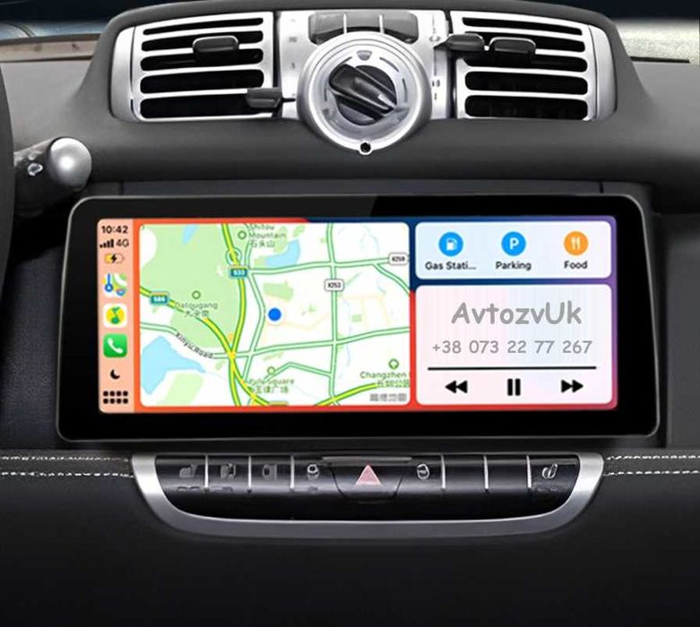 Магнитола SMART Mercedes Benz GPS USB Смарт 2 дин CarPlay Android 15