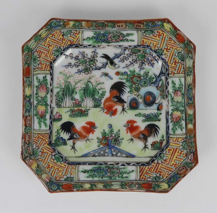 4 Peças antigas porcelana da China Galos