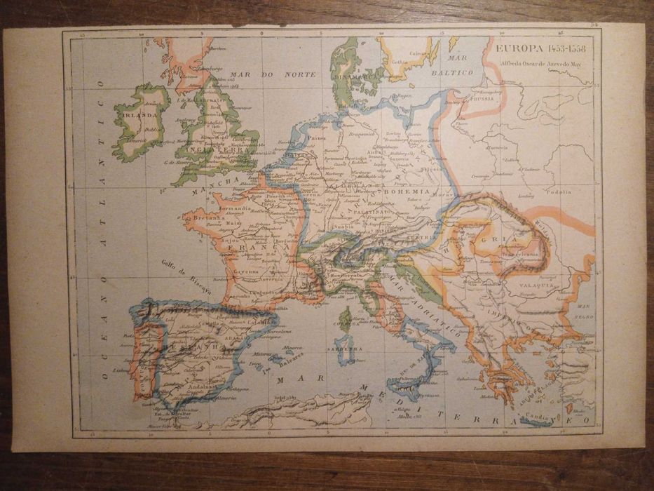 Mapa Europa 1453-1558