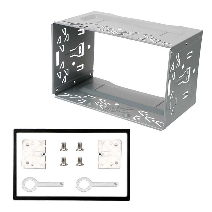 Moldura Radio 2 din Frame Genérico Kit Instalação Bezel Conversao NOVO