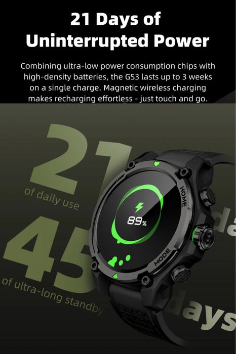 Black Shark GS3, GPS, компас, тактичний годинник, військовий