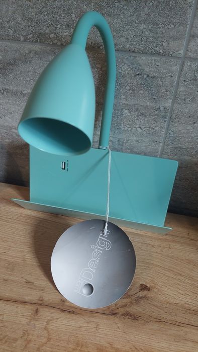 Kinkiet lampa ścienna z półką i USB Luce Design Gulp Miętowa