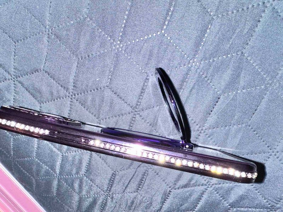 Чохол luxury з камінцями та блискітками iphone 14 pro max фіолет.