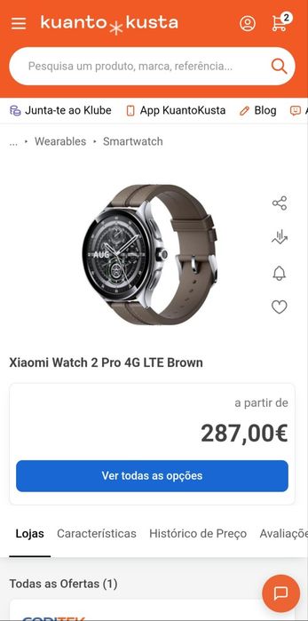Smartwatch Xiaomi watch 2 pro C/garantia até 2028