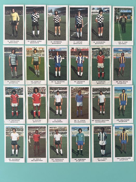 Cromos antigos de jogadores de futebol  anos 70
