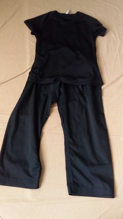 Кімоно борцівське дитяче, підліткове-чорне-BASIC -2/160