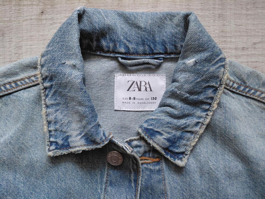 Джинсова куртка дівчинка 6 7 8 9 років 120 130 джинсівка zara