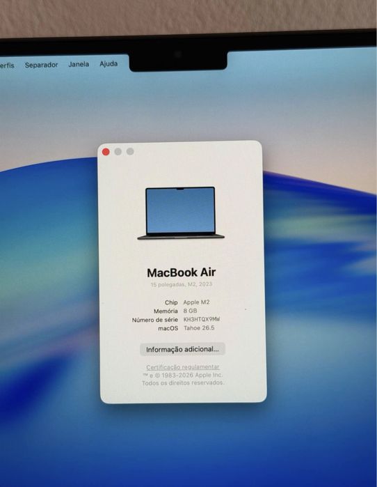 Macbook air 15 - M2 - 8 RAM - 256 GB