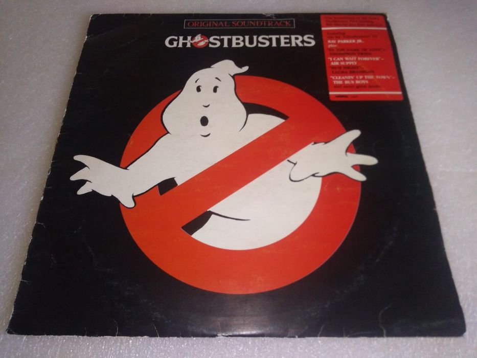 Antigo álbum vinil Ghostbusters original banda sonora do filme 1984