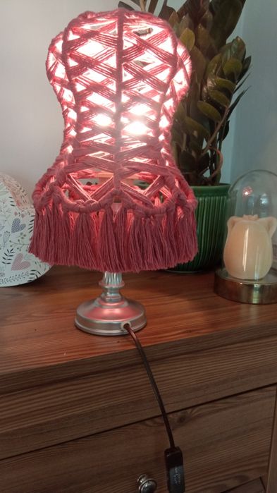Lampka nocna makrama boho