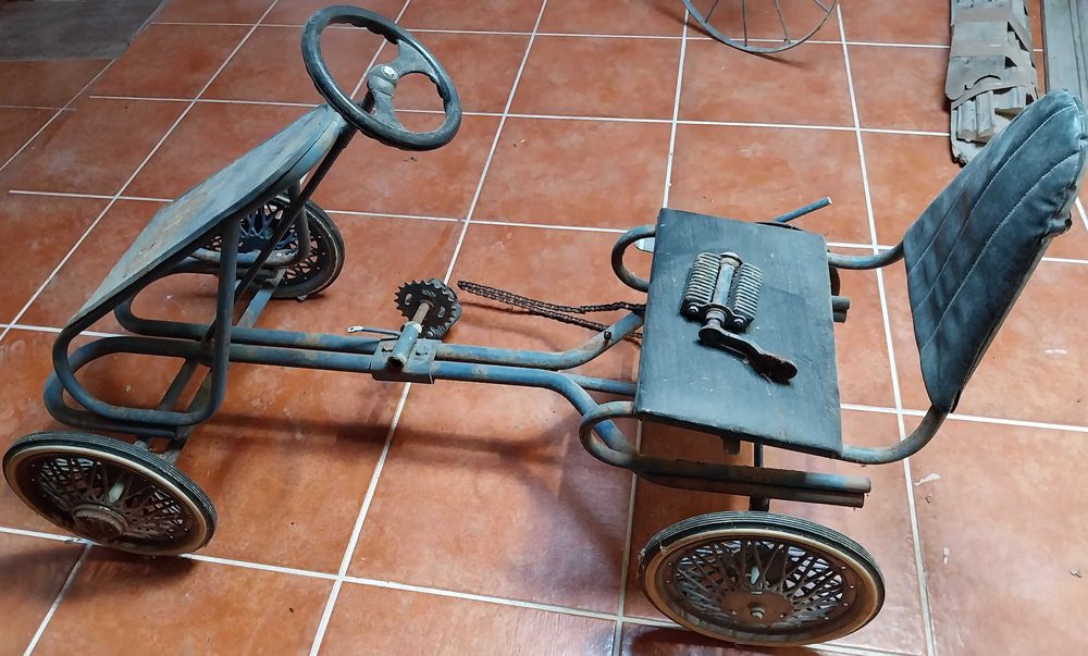 carrinho de corrida para criança, dos anos 70, para restauro