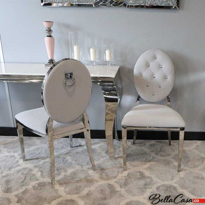 Krzesło tapicerowane glamour Ludwik pikowane welurowe kolory